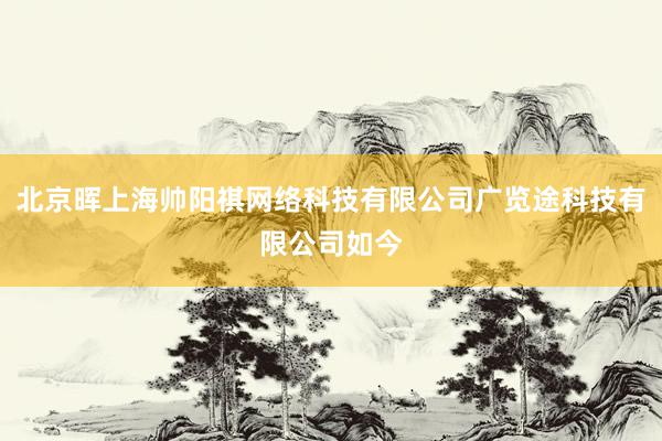北京晖上海帅阳祺网络科技有限公司广览途科技有限公司如今